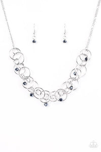 Paparazzi "You Can't Handle The Sparkle" Blue Necklace & Earring Set Paparazzi Jewelry