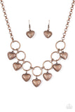 Paparazzi "Radiant Romance" Copper Necklace & Earring Set Paparazzi Jewelry