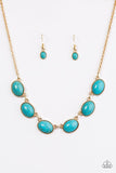 Paparazzi "River Song" Gold Necklace & Earring Set Paparazzi Jewelry