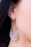 Paparazzi "Gleam Queen" Silver Earrings Paparazzi Jewelry