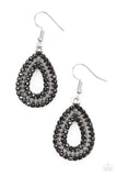 Paparazzi "Make a Glam Out of You" Black Earrings Paparazzi Jewelry