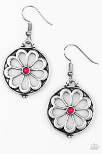 Paparazzi "Common Daisy" Red Earrings Paparazzi Jewelry