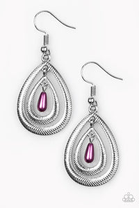 Paparazzi "Tranquil Teardrops" Purple Earrings Paparazzi Jewelry