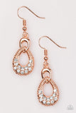 Paparazzi "Glitter Control" Copper Earrings Paparazzi Jewelry