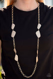 Paparazzi "Handcrafted Harmony" Gold Tone Textured Plates Necklace & Earring Set Paparazzi Jewelry