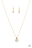 Paparazzi "All I Need is Glitter" Gold Necklace & Earring Set Paparazzi Jewelry