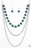 Paparazzi "Right On The Money" Blue Necklace & Earring Set Paparazzi Jewelry