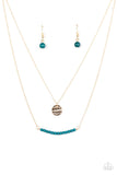 Paparazzi "Amazingly Artisan" Blue Necklace & Earring Set Paparazzi Jewelry