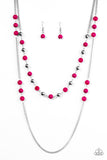 Paparazzi "Prismatic Sunsets" Pink Necklace & Earring Set Paparazzi Jewelry