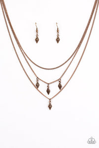 Paparazzi "Rural Rarity" Copper Necklace & Earring Set Paparazzi Jewelry