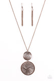 Paparazzi "Spin Your Wheels" Copper Necklace & Earring Set Paparazzi Jewelry