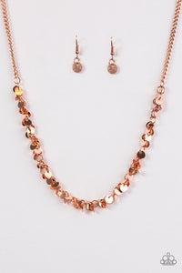 Paparazzi VINTAGE VAULT "Year To Shimmer" Copper Necklace & Earring Set Paparazzi Jewelry