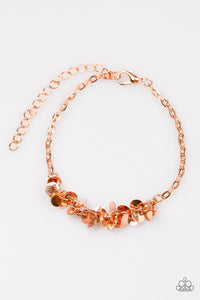 Paparazzi "Shimmer Train" Copper Bracelet Paparazzi Jewelry