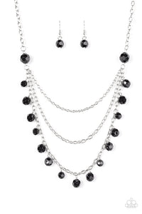 Paparazzi "You The GLAM!" Black Necklace & Earring Set Paparazzi Jewelry