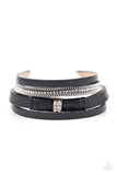 Paparazzi "Glamor-azzi" Black Wrap Bracelet Paparazzi Jewelry