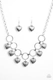 Paparazzi "Radiant Romance" Silver Necklace & Earring Set Paparazzi Jewelry