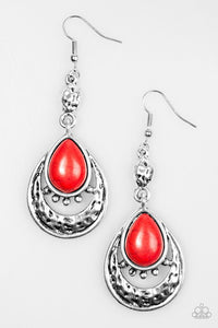 Paparazzi "Take Me To The River" Red Earrings Paparazzi Jewelry