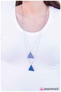 Paparazzi "Blue Bermuda" Blue Necklace & Earring Set Paparazzi Jewelry