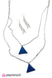 Paparazzi "Blue Bermuda" Blue Necklace & Earring Set Paparazzi Jewelry