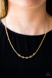 Paparazzi "Gleam World" Gold Frame Glassy Gems Satellite Chain Necklace & Earring Set Paparazzi Jewelry