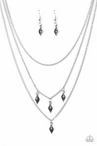 Paparazzi "Rural Rarity" Silver Necklace & Earring Set Paparazzi Jewelry