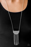 Paparazzi "Incredibly Incan" Silver Necklace & Earring Set Paparazzi Jewelry
