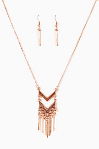Paparazzi "Wayward Winds" Copper Necklace & Earring Set Paparazzi Jewelry