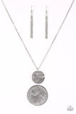 Paparazzi "Spin Your Wheels" Silver Necklace & Earring Set Paparazzi Jewelry