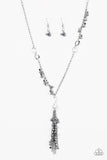 Paparazzi "The Right Moment" Silver Necklace & Earring Set Paparazzi Jewelry