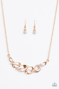 Paparazzi "Easy Money" Gold Necklace & Earring Set Paparazzi Jewelry