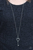 Paparazzi "Love Is Key" White Necklace & Earring Set Paparazzi Jewelry