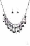 Paparazzi "Here Comes The Storm" Black Necklace & Earring Set Paparazzi Jewelry