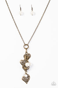 Paparazzi "Take The Plunge" Brass Necklace & Earring Set Paparazzi Jewelry