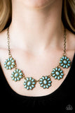Paparazzi "Blooming Dunes" Brass Necklace & Earring Set Paparazzi Jewelry