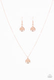 Paparazzi "Plant Your Roots" Rose Gold Necklace & Earring Set Paparazzi Jewelry