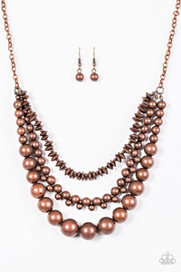 Paparazzi "Beaded Beauty" Copper Necklace & Earring Set Paparazzi Jewelry