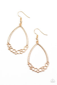 Paparazzi "Geo Go-Getter" Gold Earrings Paparazzi Jewelry