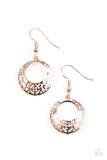 Paparazzi "BRIGHT On!" Rose Gold Crescent Hoop Earrings Paparazzi Jewelry