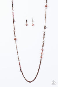 Paparazzi "I Stil-etto Believe!" Copper Necklace & Earring Set Paparazzi Jewelry