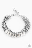 Paparazzi "Plunge Into Grunge" White Bracelet Paparazzi Jewelry