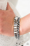 Paparazzi "Plunge Into Grunge" White Bracelet Paparazzi Jewelry