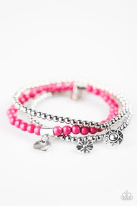 Paparazzi "Bloom Out!" Pink Bracelet Paparazzi Jewelry