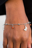 Paparazzi "Flutter Fashion" Orange Bracelet Paparazzi Jewelry