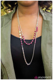 Paparazzi "A Blend of Beaujolais" Pink Necklace & Earring Set Paparazzi Jewelry