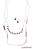 Paparazzi "A Blend of Beaujolais" Pink Necklace & Earring Set Paparazzi Jewelry