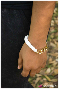 Paparazzi "Crawling with Confidence" White Bracelet Paparazzi Jewelry