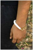 Paparazzi "Crawling with Confidence" White Bracelet Paparazzi Jewelry