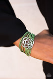 Paparazzi "Va Va BLOOM!" Green Bracelet Paparazzi Jewelry