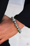 Paparazzi "Eastern Enchantment" Green Stone Silver Bead Bracelet Paparazzi Jewelry