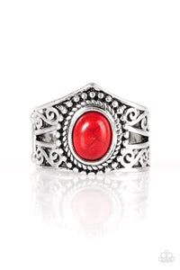 Paparazzi "Chief of Chic" Red Ring Paparazzi Jewelry